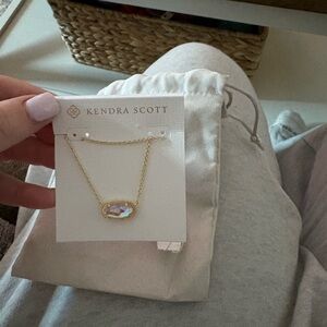 Kendra Scott Gold Necklace with Iridescent Stone
